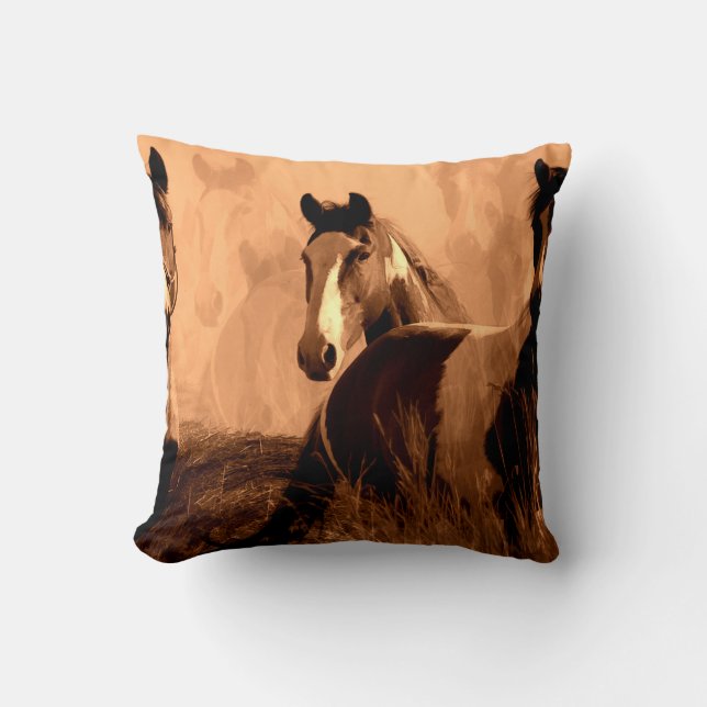 Paarden - Wilde paarden Kussen (Voorkant)