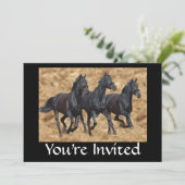 Paarden Wilde Uitnodiging (Staand voorkant)