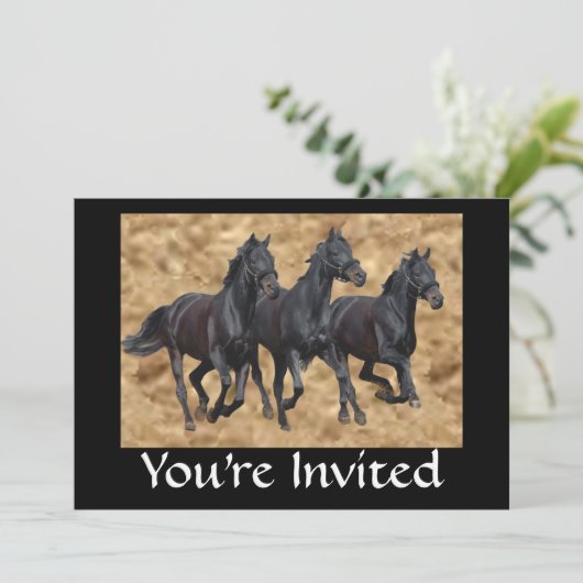 Paarden Wilde Uitnodiging (Staand voorkant)