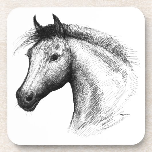 Paarden: wit bier onderzetter (Voorkant)