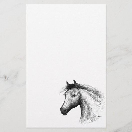 Paarden: wit briefpapier (Voorkant)