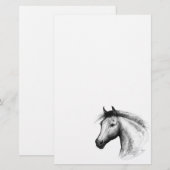 Paarden: wit briefpapier (Voorkant / Achterkant)