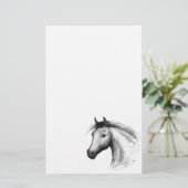 Paarden: wit briefpapier (Staand voorkant)