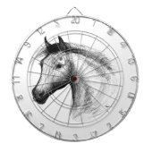 Paarden: wit dartbord (Voorkant)