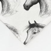 Paarden: wit fleece deken (Hoek)