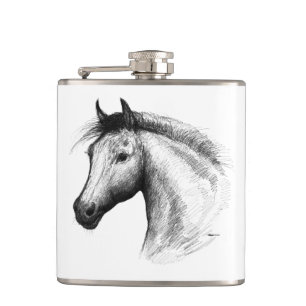 Paarden: wit heupfles