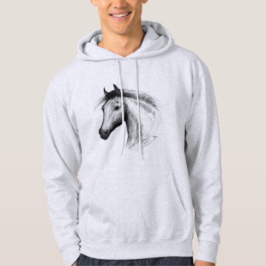 Paarden: wit hoodie (Voorkant)