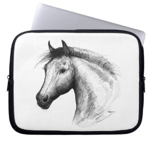 Paarden: wit laptop sleeve