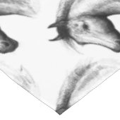 Paarden: wit tafelkleed (Gekanteld)