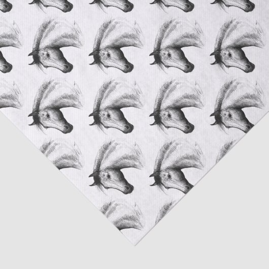 Paarden: Wit Tissuepapier (Detail)