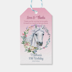 Paarden zadelen op verjaardag dank je cadeaulabel