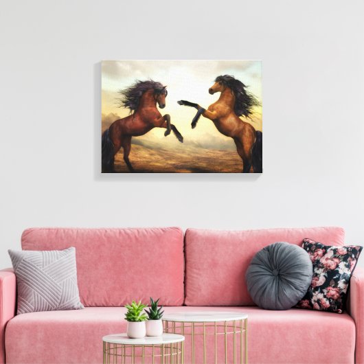 Paarden | Zazzle_Growshop. Canvas Afdruk (Insitu (Woonkamer))