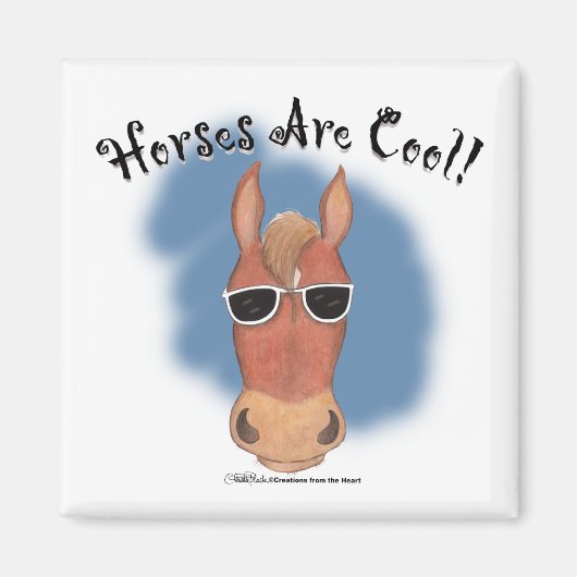 Paarden zijn cool! magneet (Voorkant)