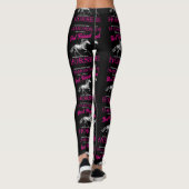 Paarden zijn de beste vriendin van een meisje. leggings (Achterkant)