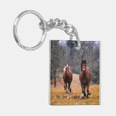 Paarden zijn de leider sleutelhanger (Voorkant Links)