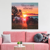Paarden zijn engelen zonder vleugels canvas afdruk (Insitu (Woonkamer))
