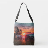 Paarden zijn engelen zonder vleugels crossbody tas (Achterkant)