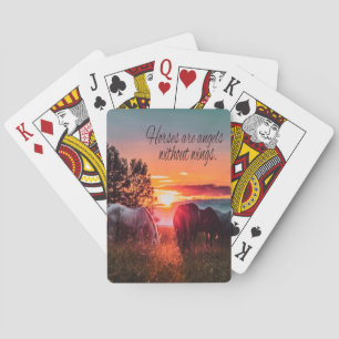 Paarden zijn engelen zonder vleugels pokerkaarten