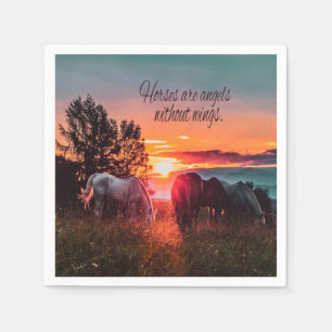 Paarden zijn engelen zonder vleugels servet