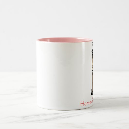 Paarden zijn geluk tweekleurige koffiemok (Center)
