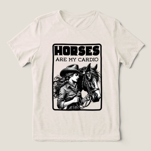 Paarden Zijn Mijn Cardio Tri-Blend Shirt (Design voorkant)
