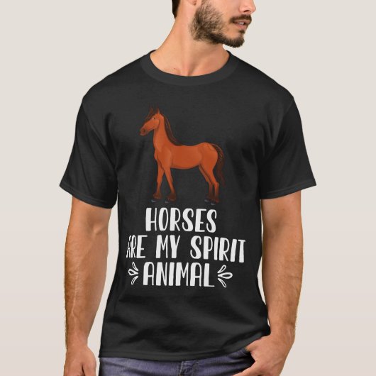 Paarden zijn mijn levende dieren t-shirt (Voorkant)