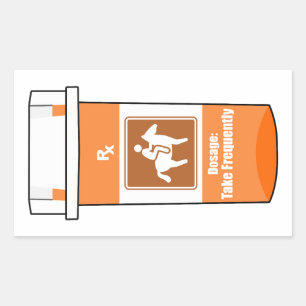 Paarden zijn mijn medicijn rechthoekige sticker