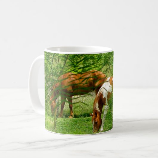 Paarden Zomerbladeren Koffiemok (Voorkant links)