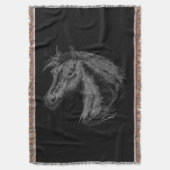 Paarden: zwart deken (Voorkant Verticaal)