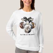 Paarden zwart en goud Christmas peace quote T-shirt (Voorkant)