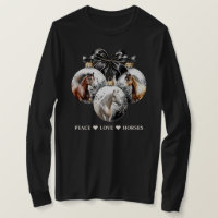 Paarden zwart en goud Christmas peace quote