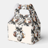 Paarden zwart en goud Kerstcitaat Bedankdoosjes (Achterkant)