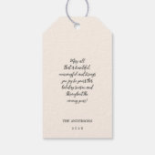 Paarden zwart en goud Kerstcitaat Cadeaulabel (Achterkant)