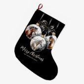 Paarden zwart en goud Kerstcitaat Grote Kerstsok (Voorkant (Hangend))