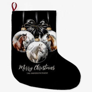 Paarden zwart en goud Kerstcitaat Grote Kerstsok
