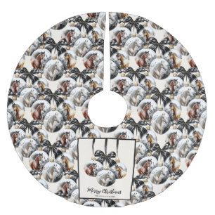 Paarden zwart en goud Kerstcitaat Kerstboom Rok