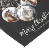 Paarden zwart en goud Kerstcitaat Korte Tafelloper (Hoek)