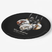 Paarden zwart en goud Kerstcitaat Papieren Bordje (Gekanteld)