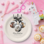 Paarden zwart en goud Kerstcitaat Papieren Bordje (Feest)