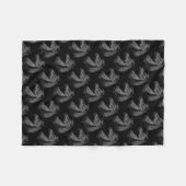 Paarden: zwart fleece deken (Voorkant (Horizontaal))