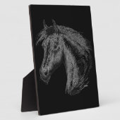 Paarden: zwart fotoplaat (Zijkant)