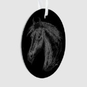 Paarden: zwart ornament (voorkant)