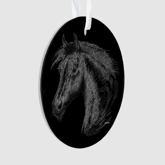 Paarden: zwart ornament (voorkant)