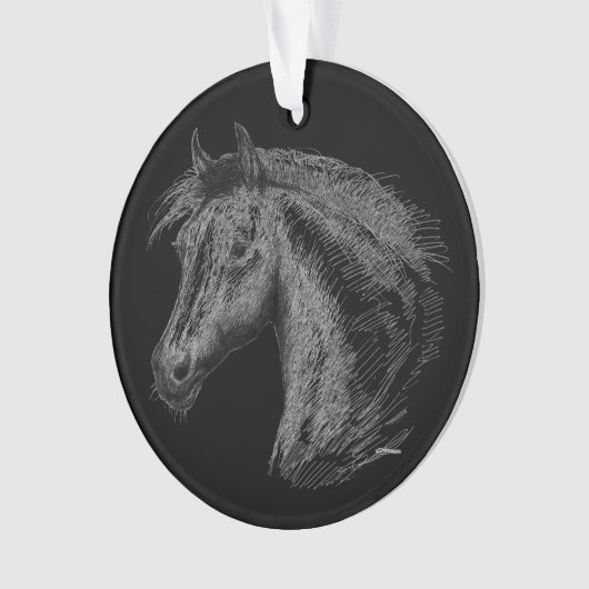 Paarden: zwart ornament (voorkant)