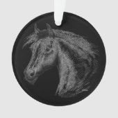 Paarden: zwart ornament (voorkant)