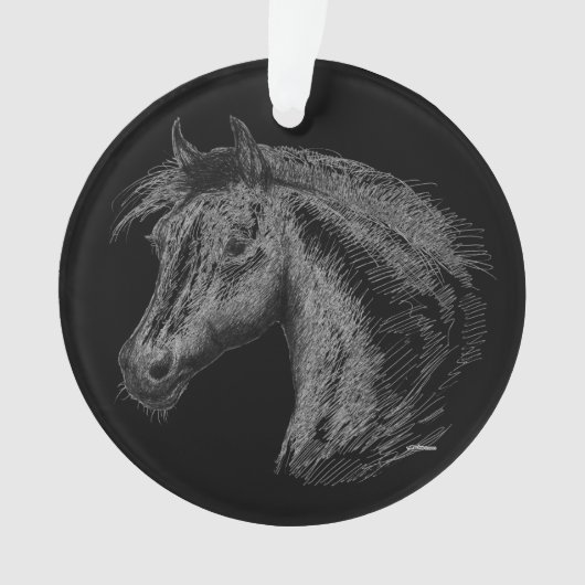 Paarden: zwart ornament (voorkant)