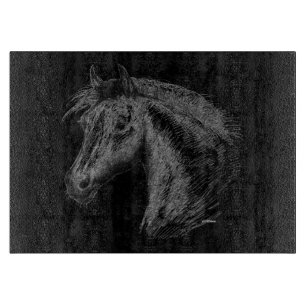 Paarden: zwart snijplank