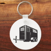 Paardenaanhangwagen, gezien vanuit de zijhoek retr sleutelhanger (Voorkant)