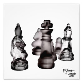 paardenaanval foto afdruk