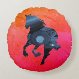 Paardenaccentkussen Rond Kussen